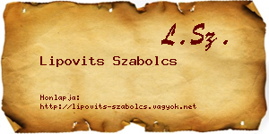 Lipovits Szabolcs névjegykártya